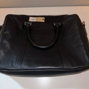 Shinola slim leather briefcase